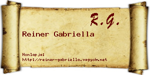 Reiner Gabriella névjegykártya